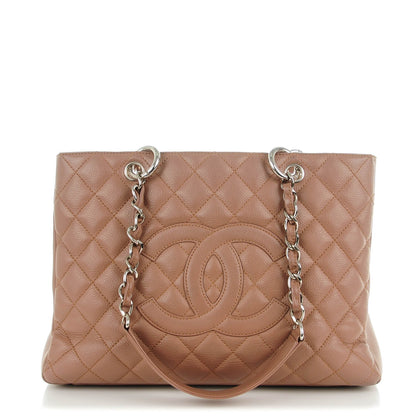 Chanel Caviar Quilted Grand Shopping Tote GST Taupe 1 of 11
