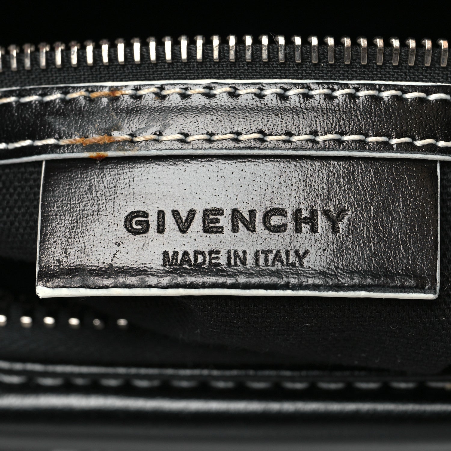 Givenchy Calfskin Contrast Topstitch Small Antigona Black White 6 of 14