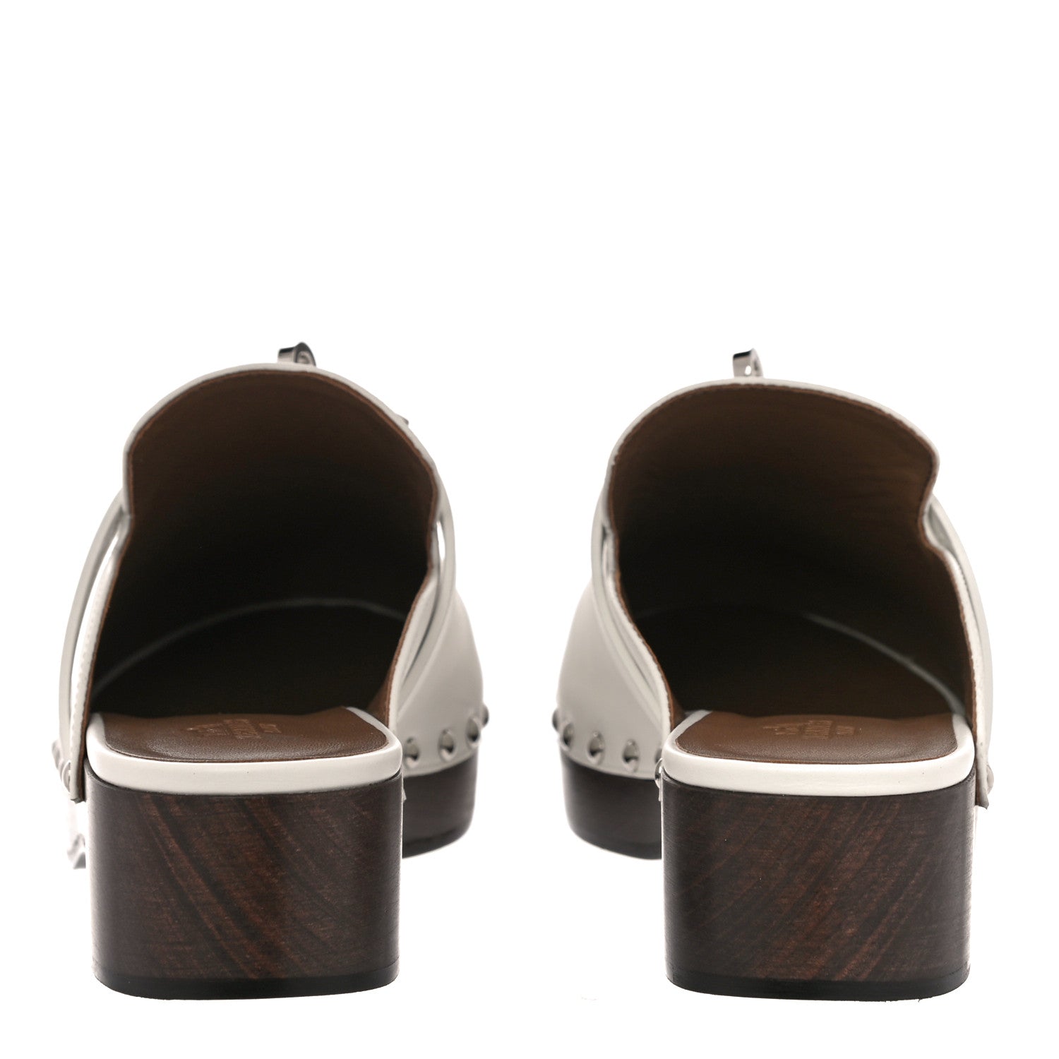 Hermes Calfskin Carlotta Mules 36 White 7 of 11