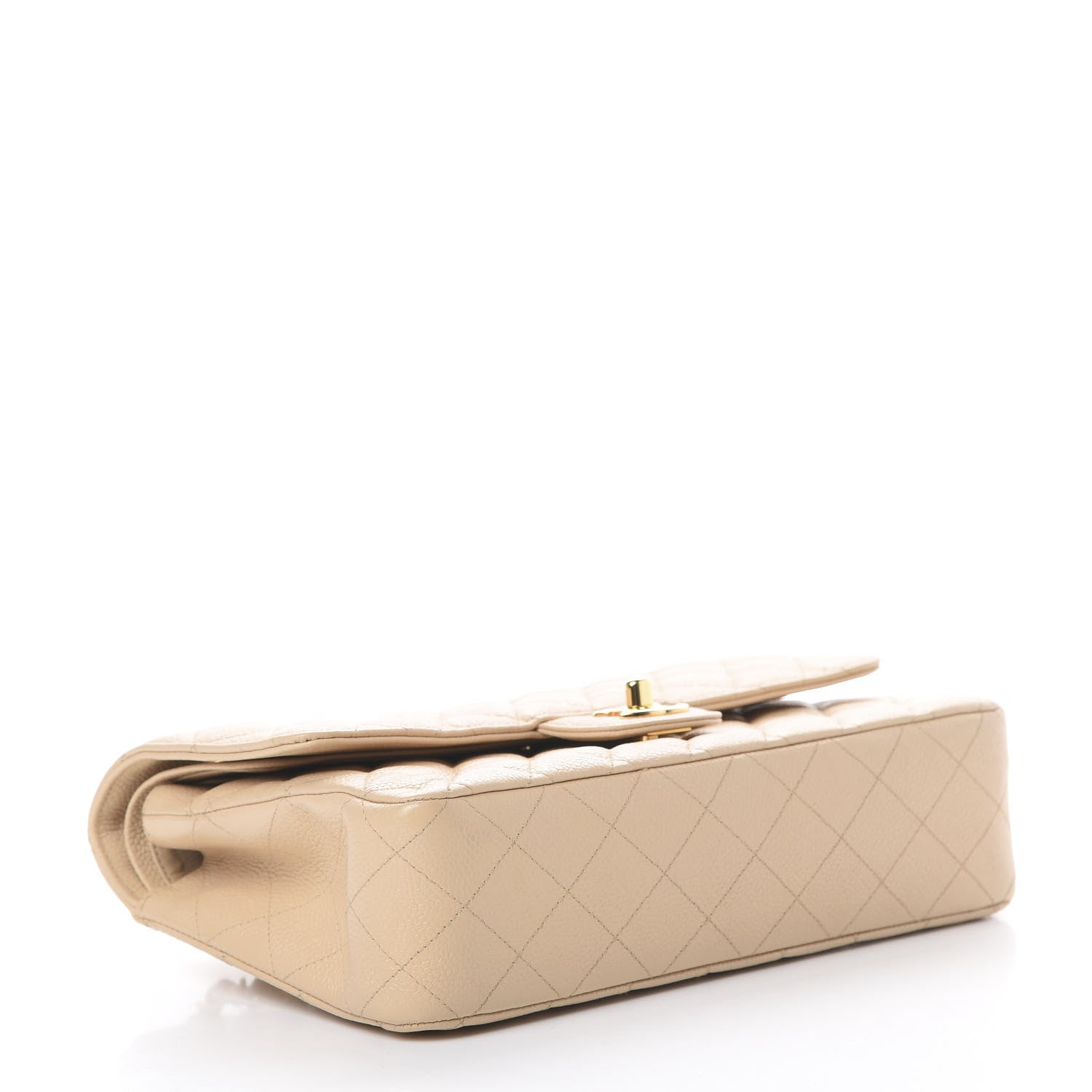 Chanel Caviar Quilted Medium Double Flap Beige Clair 3 of 10