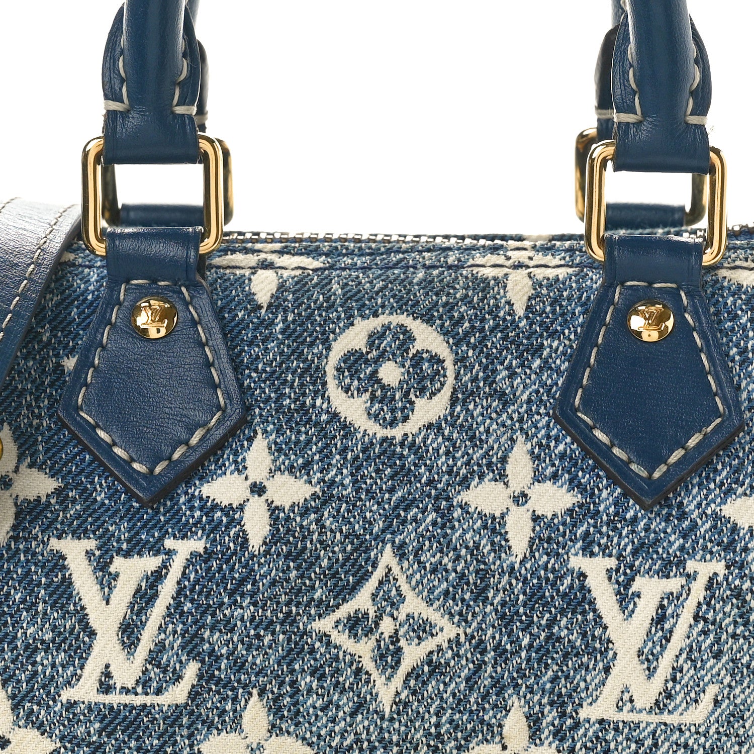 Louis Vuitton Monogram Jacquard Denim Nano Speedy Bandouliere Bleu 7 of 9
