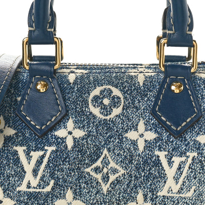 Louis Vuitton Monogram Jacquard Denim Nano Speedy Bandouliere Bleu 7 of 9