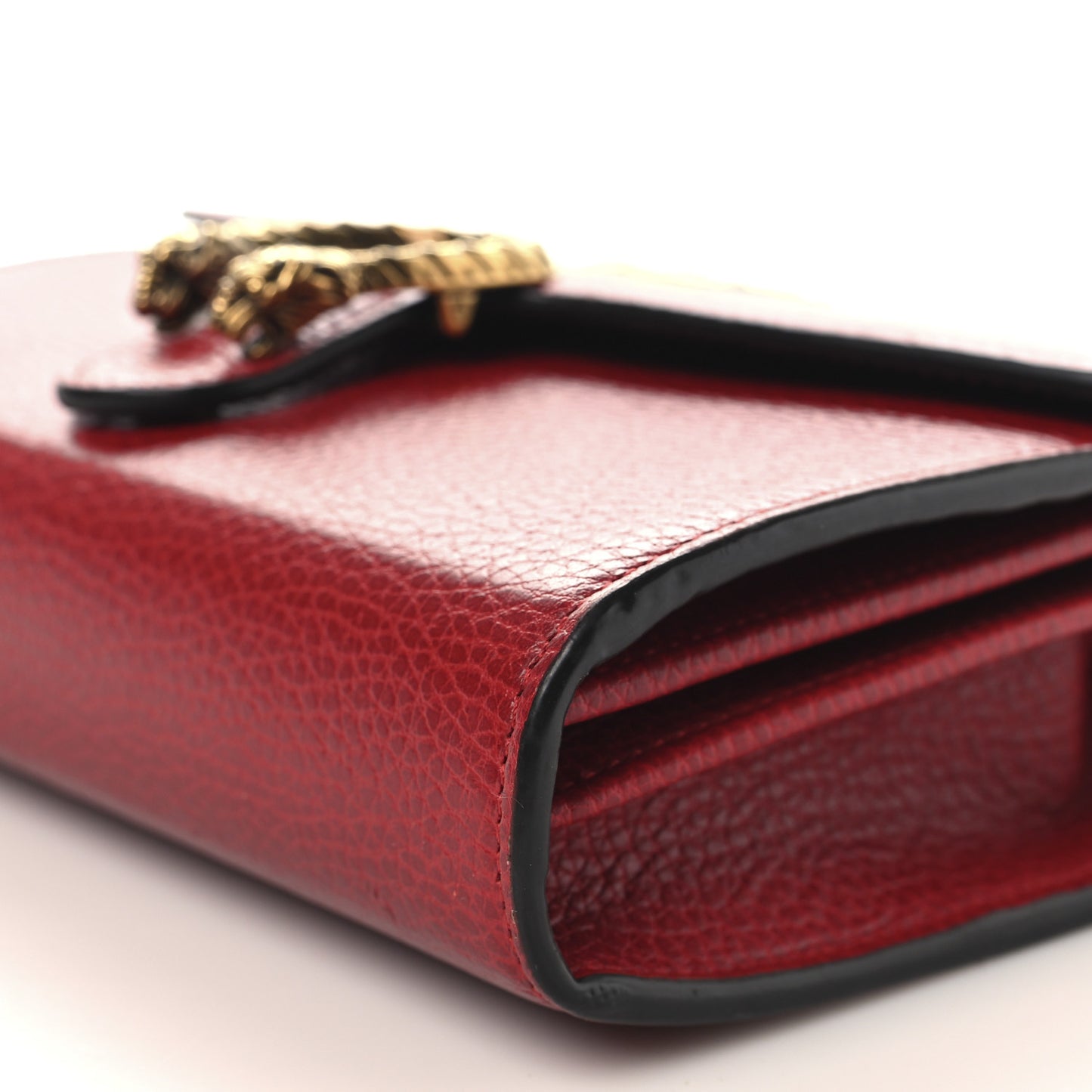 Calfskin Garden Dionysus Chain Wallet Hibiscus Red
