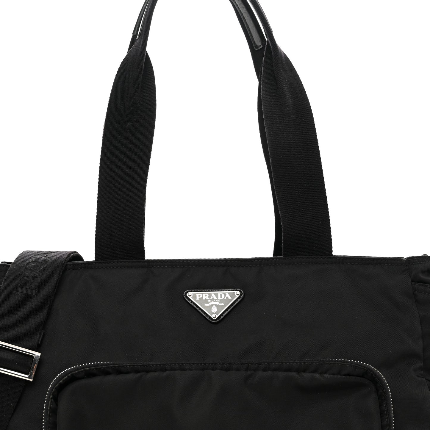 Tessuto Nylon Vela Diaper Bag Black