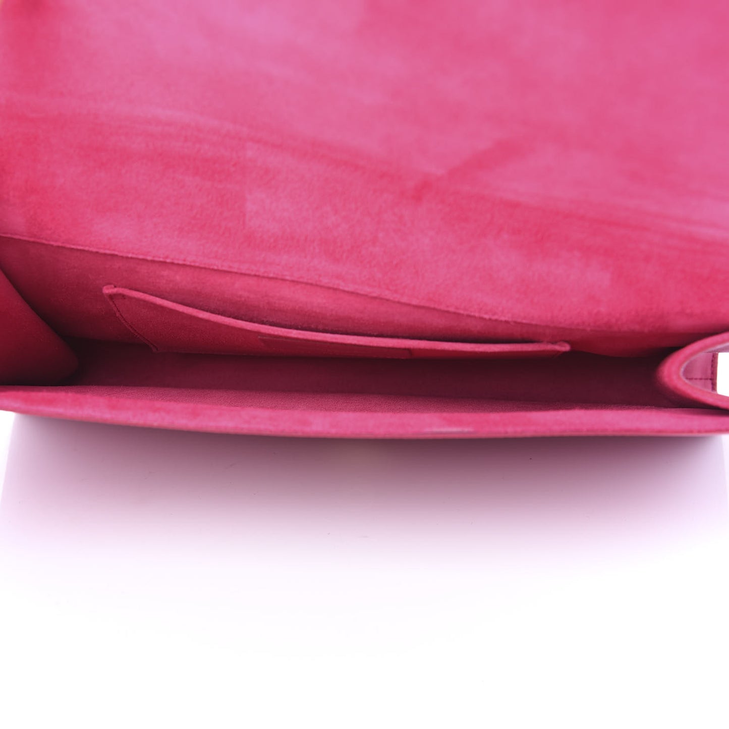 Calfskin Classic Y Ligne Clutch Fuchsia
