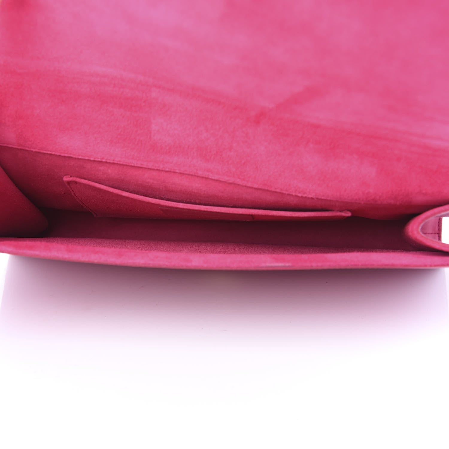 Saint Laurent Calfskin Classic Y Ligne Clutch Fuchsia 5 of 9
