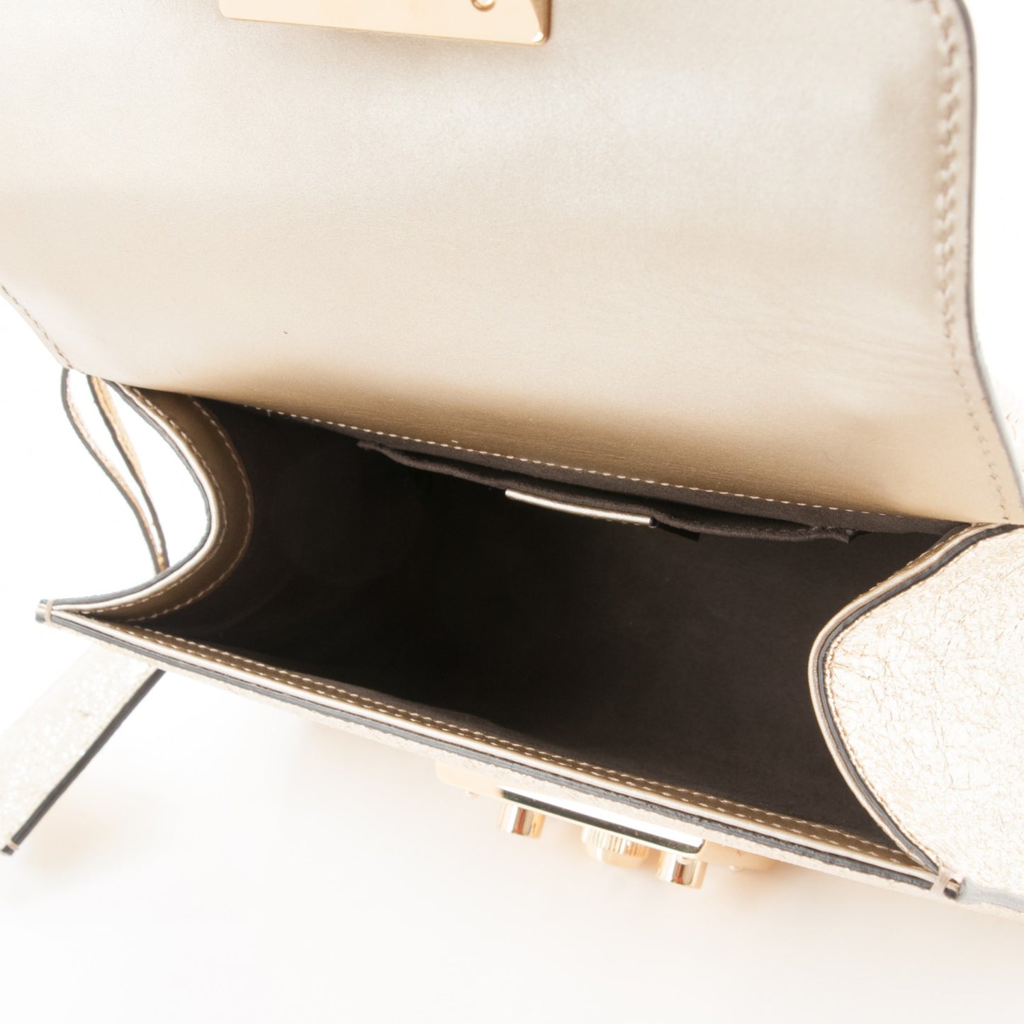 Galassia Small Padlock Shoulder Bag Platino