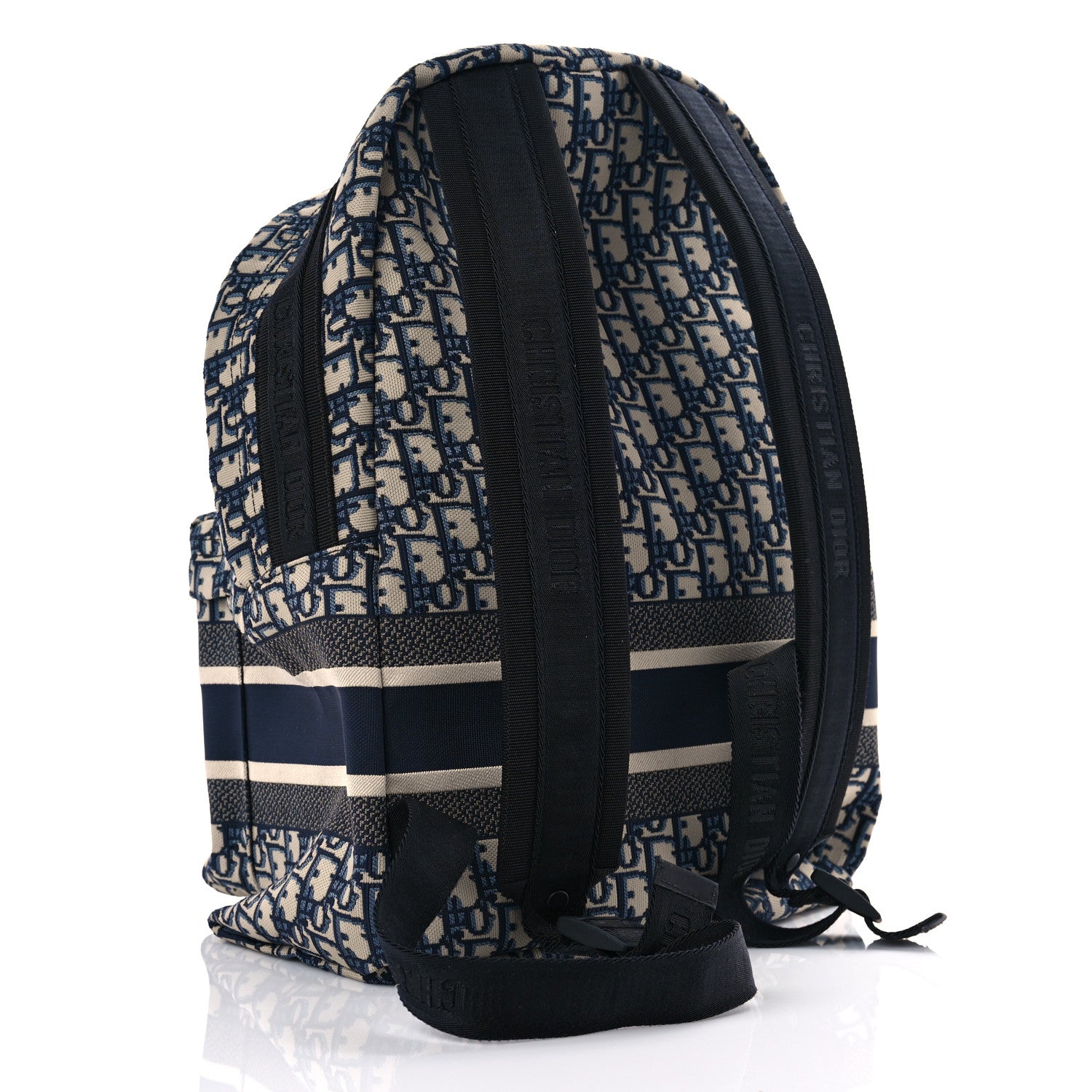Christian Dior Oblique Diortravel Backpack Blue 3 of 13