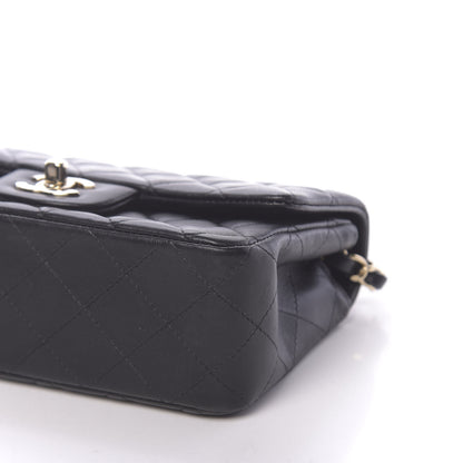 Chanel Lambskin Quilted Mini Rectangular Flap Black 9 of 17