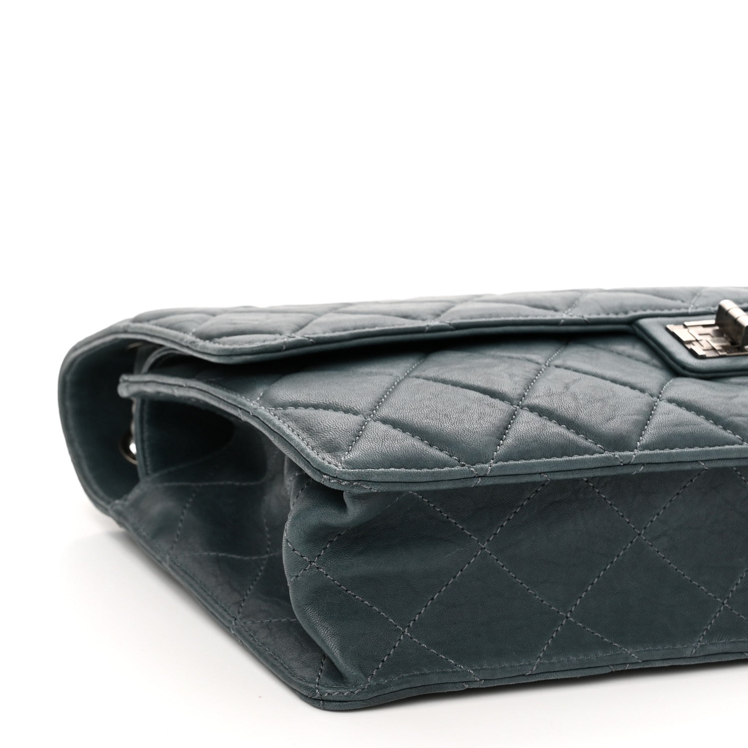 Chanel Washed Lambskin Quilted Maxi Take Away Flap Turquoise 9 of 11