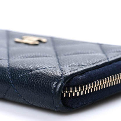 Chanel Caviar Quilted Key Holder Case Navy 10 of 10