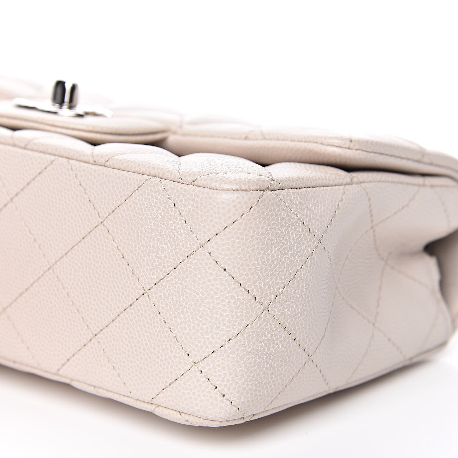 Chanel Caviar Quilted Mini Rectangular Flap Ivory 9 of 11