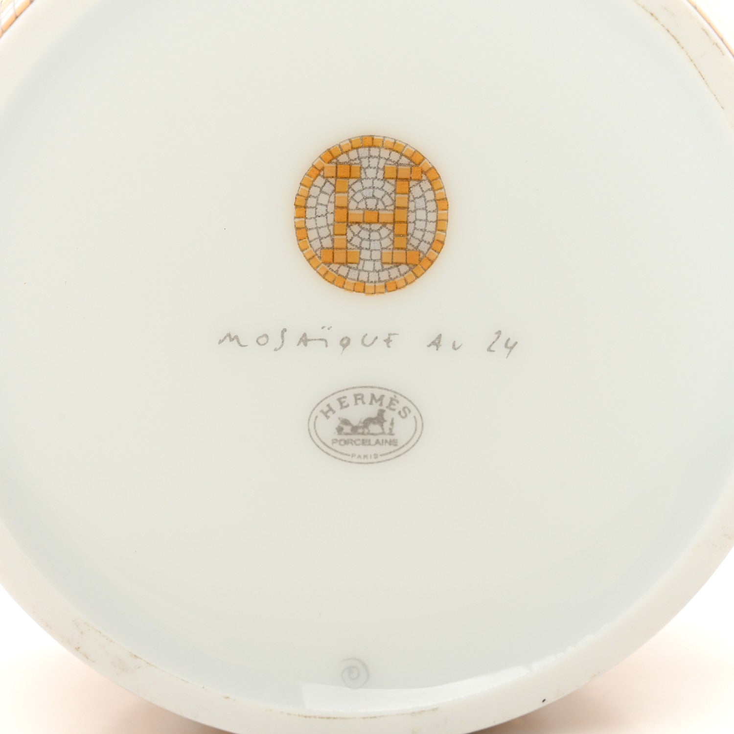 Hermes Porcelain Mosaique Au 24 Gold Tea Cup 7 of 7