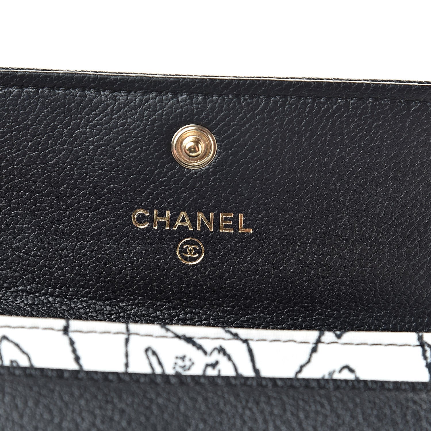 Chanel Goatskin Camellia CC Flap Card Holder Black 6 of 11