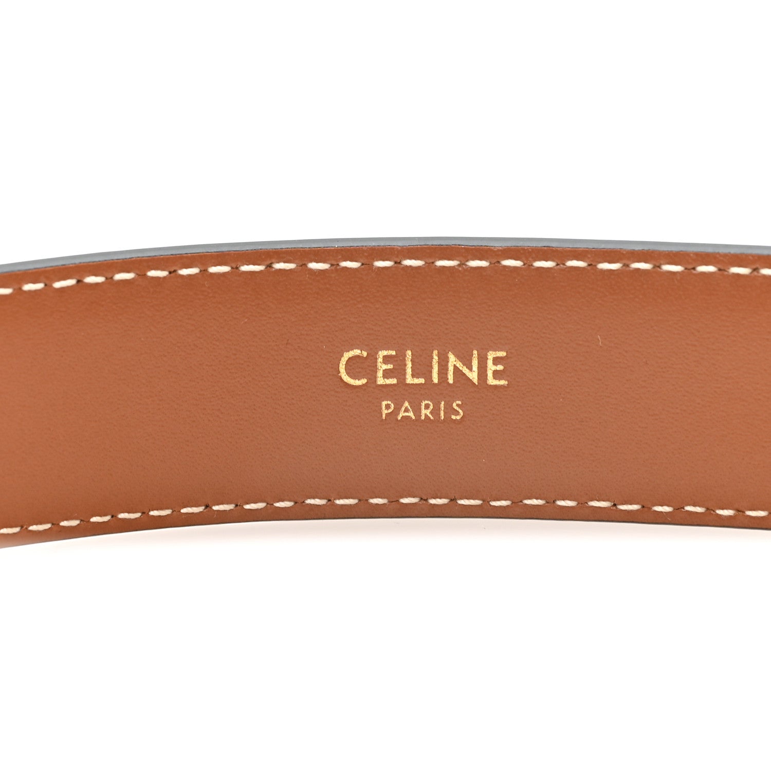 Celine Natural Calfskin Medium 25mm Triomphe Belt 70 28 Tan 3 of 5