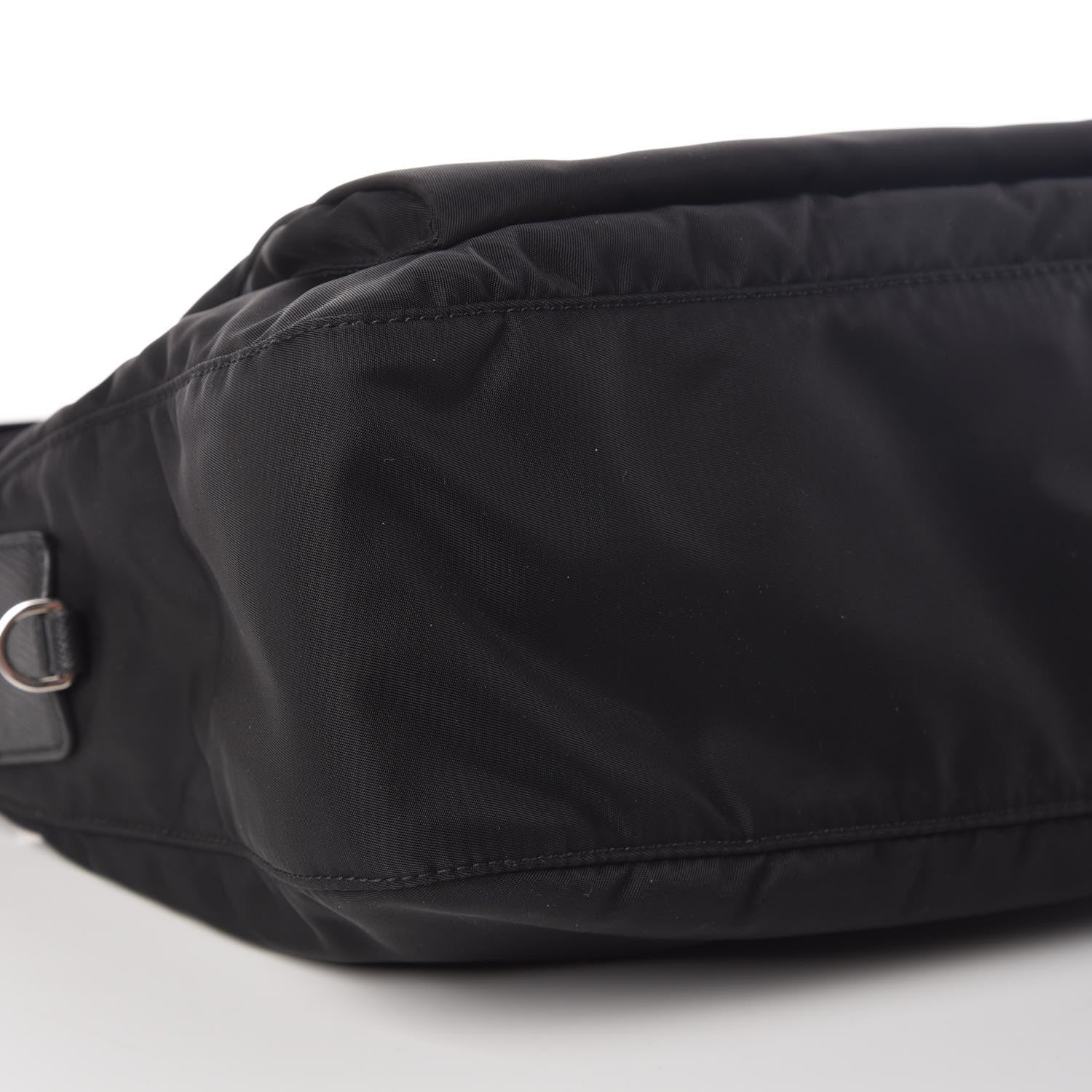 Prada Nylon Flat Messenger Bag Black 8 of 10