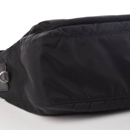 Prada Nylon Flat Messenger Bag Black 8 of 10