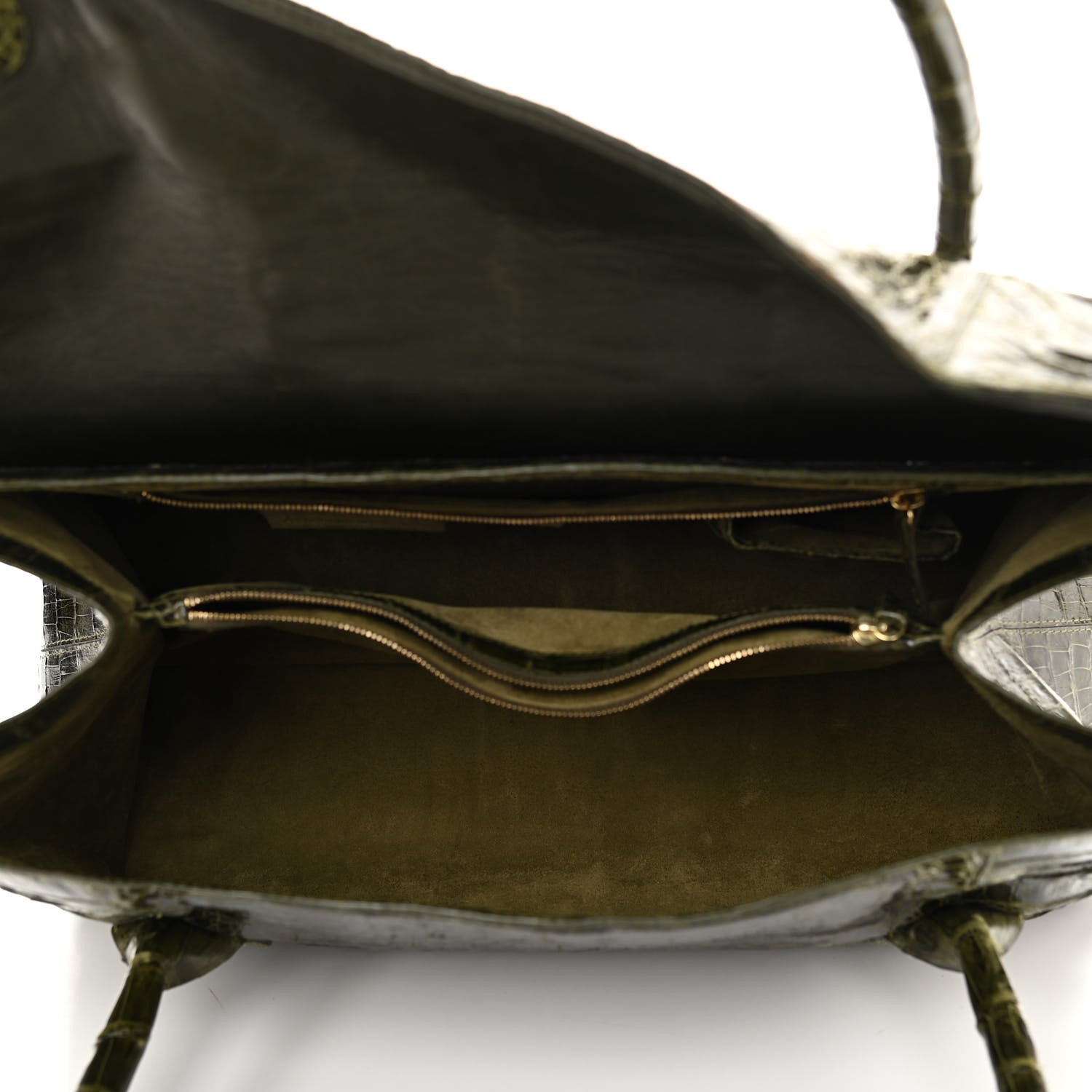 Nancy Gonzalez Crocodile Double Handle Satchel Green 7 of 10