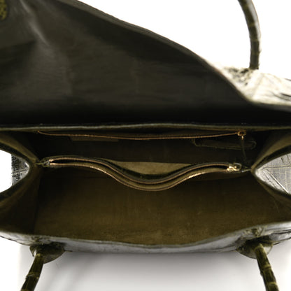 Nancy Gonzalez Crocodile Double Handle Satchel Green 7 of 10