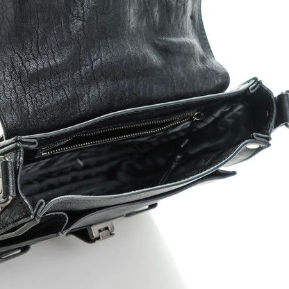 Proenza Schouler Lambskin Fringed PS1 Crossbody Pouch Black 5 of 9