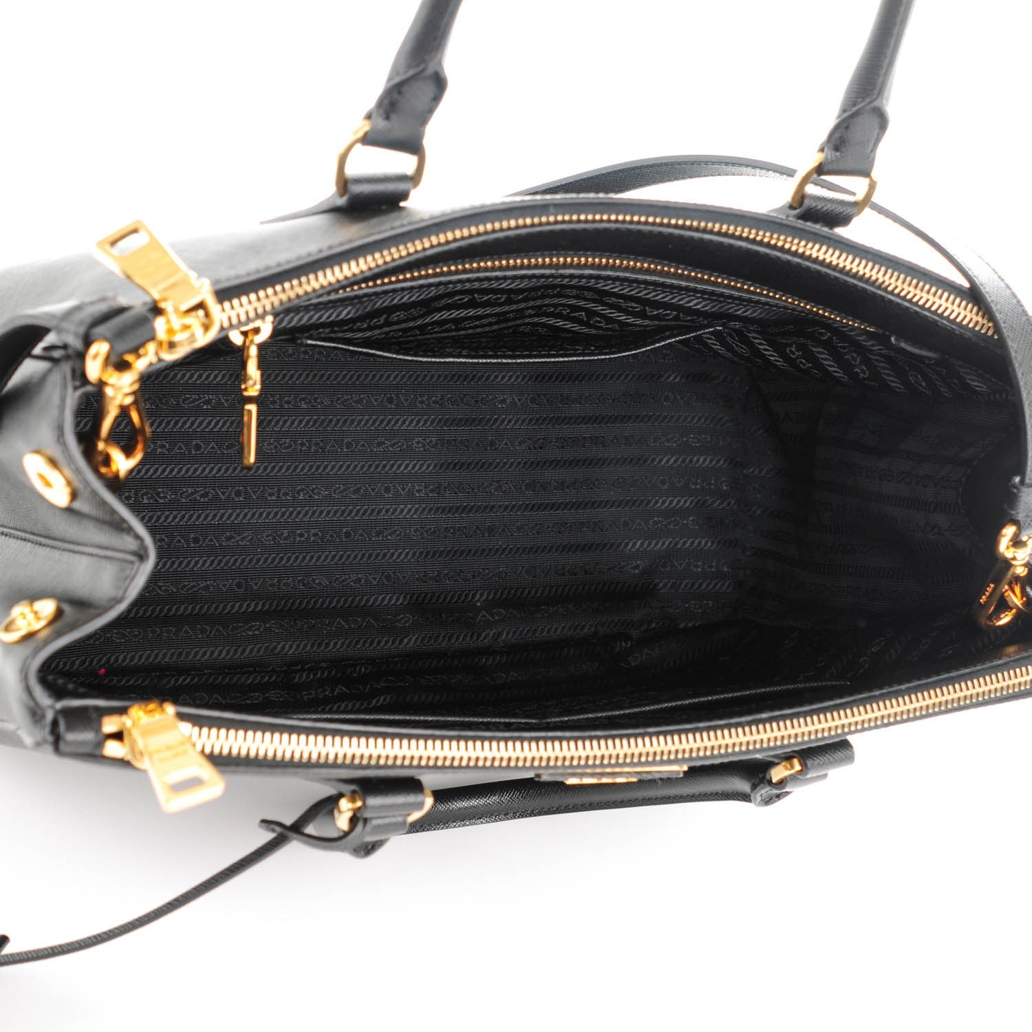 Prada Saffiano Medium Galleria Double Zip Tote Black 5 of 8