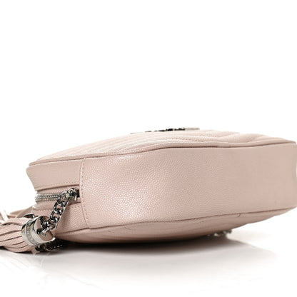 Saint Laurent Grain De Poudre Matelasse Monogram Mini Lou Camera Bag Marble Pink 9 of 12