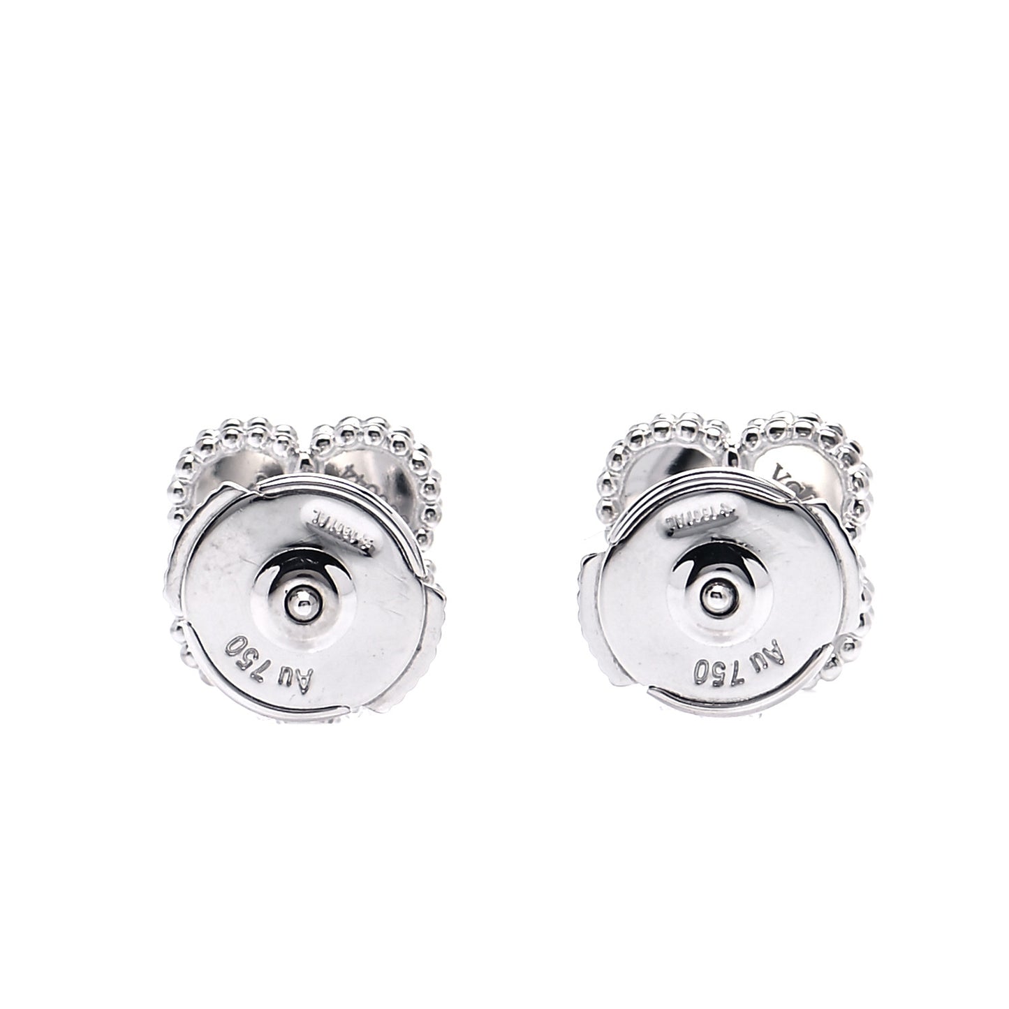 18K White Gold Mother of Pearl Sweet Alhambra Earrings
