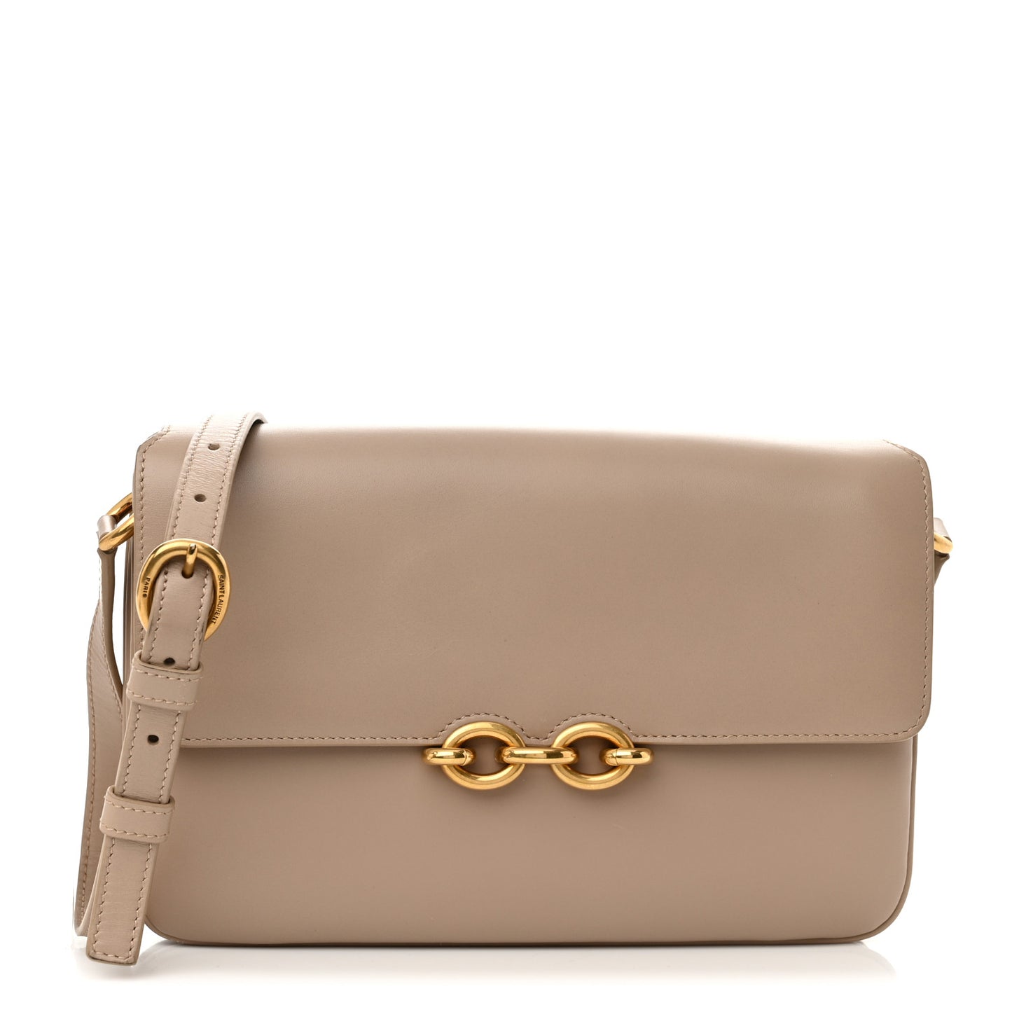 Smooth Calfskin Le Maillon Satchel Dark Beige