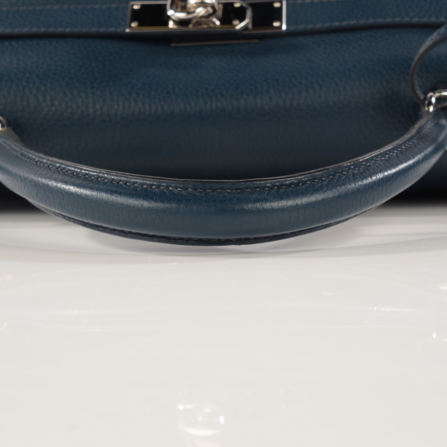 Hermes Taurillon Clemence Kelly Retourne 35 Bleu De Prusse 18 of 23