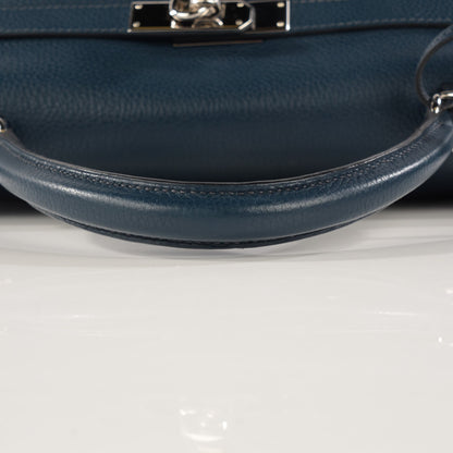 Hermes Taurillon Clemence Kelly Retourne 35 Bleu De Prusse 18 of 23