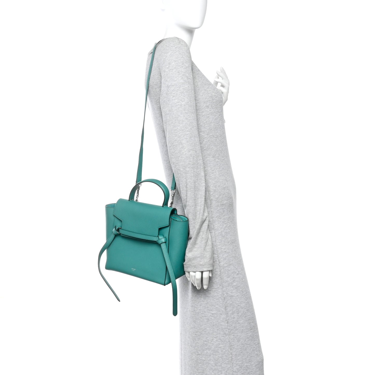 Grained Calfskin Micro Belt Bag Cactus