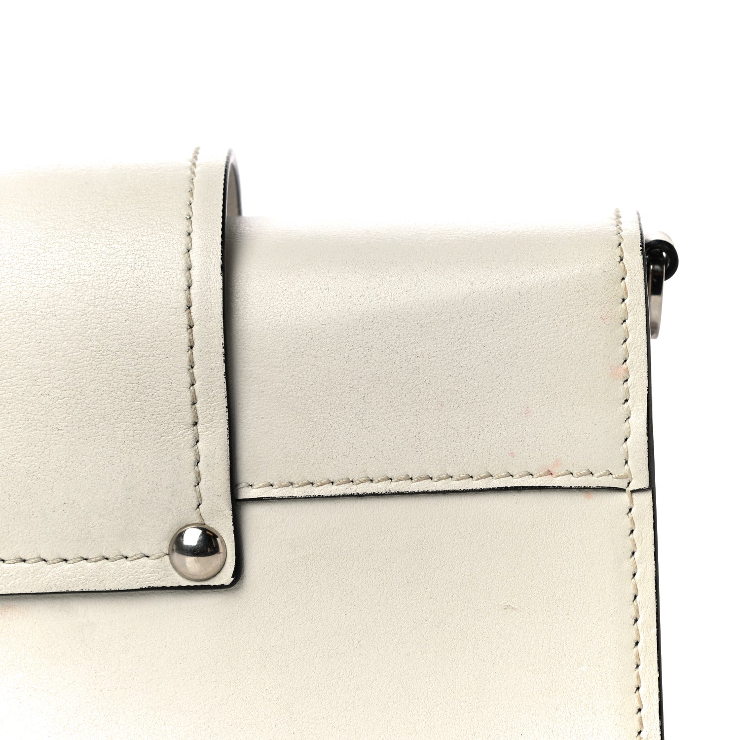 Prada City Calf Plex Ribbon Bag White Black 17 of 20