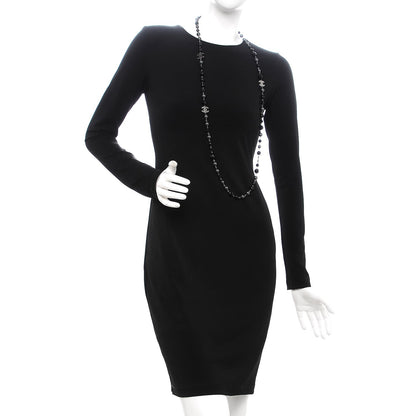Chanel Ruthenium Beaded CC Long Necklace Black 2 of 5