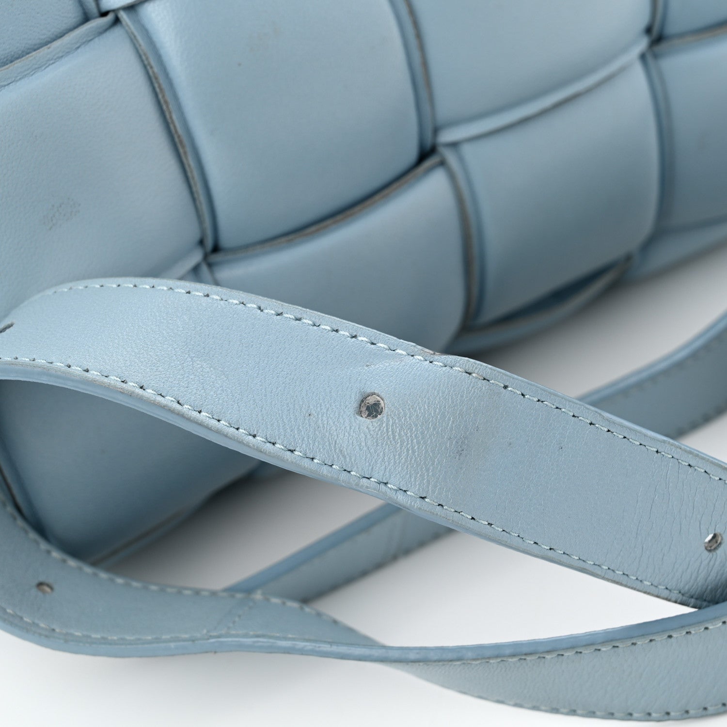 Bottega Veneta Nappa Maxi Intreccio Padded Cassette Crossbody Bag Ice 12 of 14