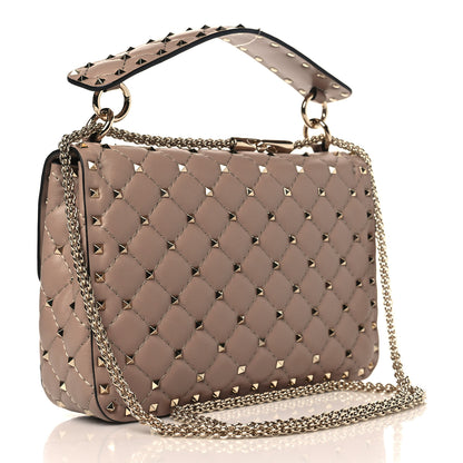 Valentino Garavani Lambskin Medium Rockstud Spike Shoulder Bag Poudre 2 of 7