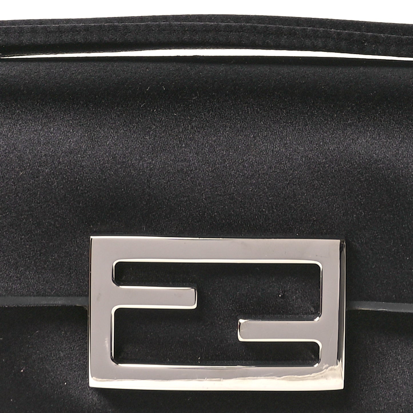 Silk Satin Phone Baguette Black