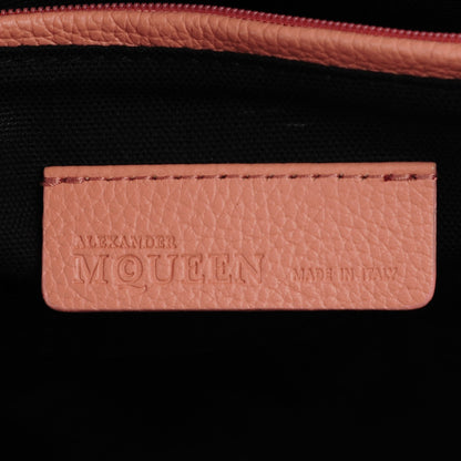 Alexander McQueen Pebbled Calfskin Large Skull Padlock Zip Around Tote Pink 6 of 8