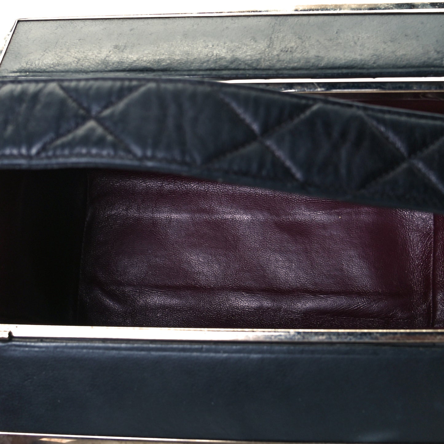 Lambskin Quilted Box Bag Black