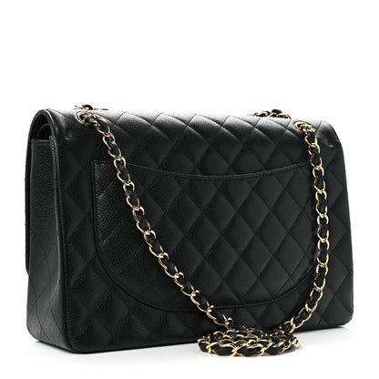 Chanel Caviar Quilted Maxi Double Flap Black 3 of 10