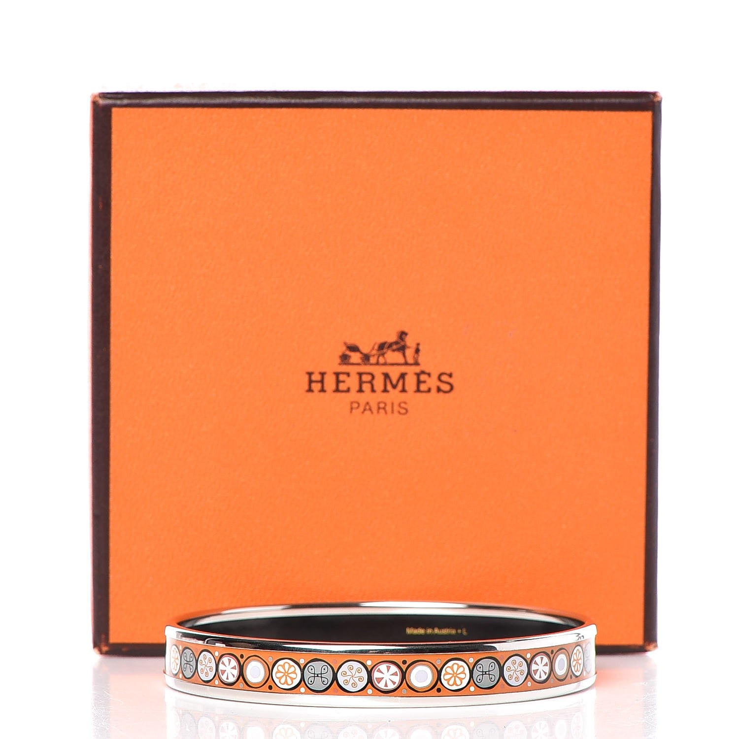 Hermes Enamel Narrow Printed Bracelet 70 6 of 6