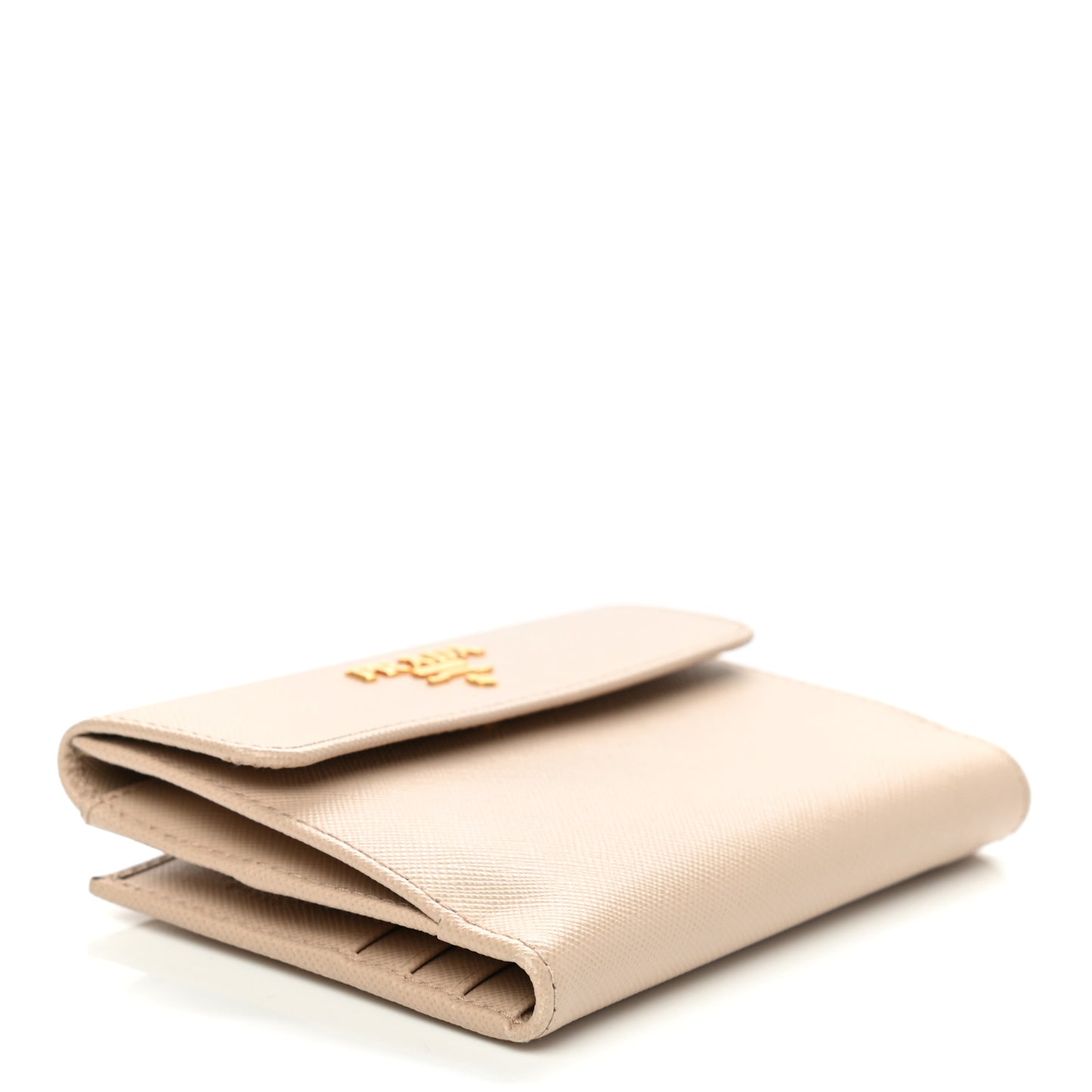 Saffiano Compact Flap Wallet Cammeo