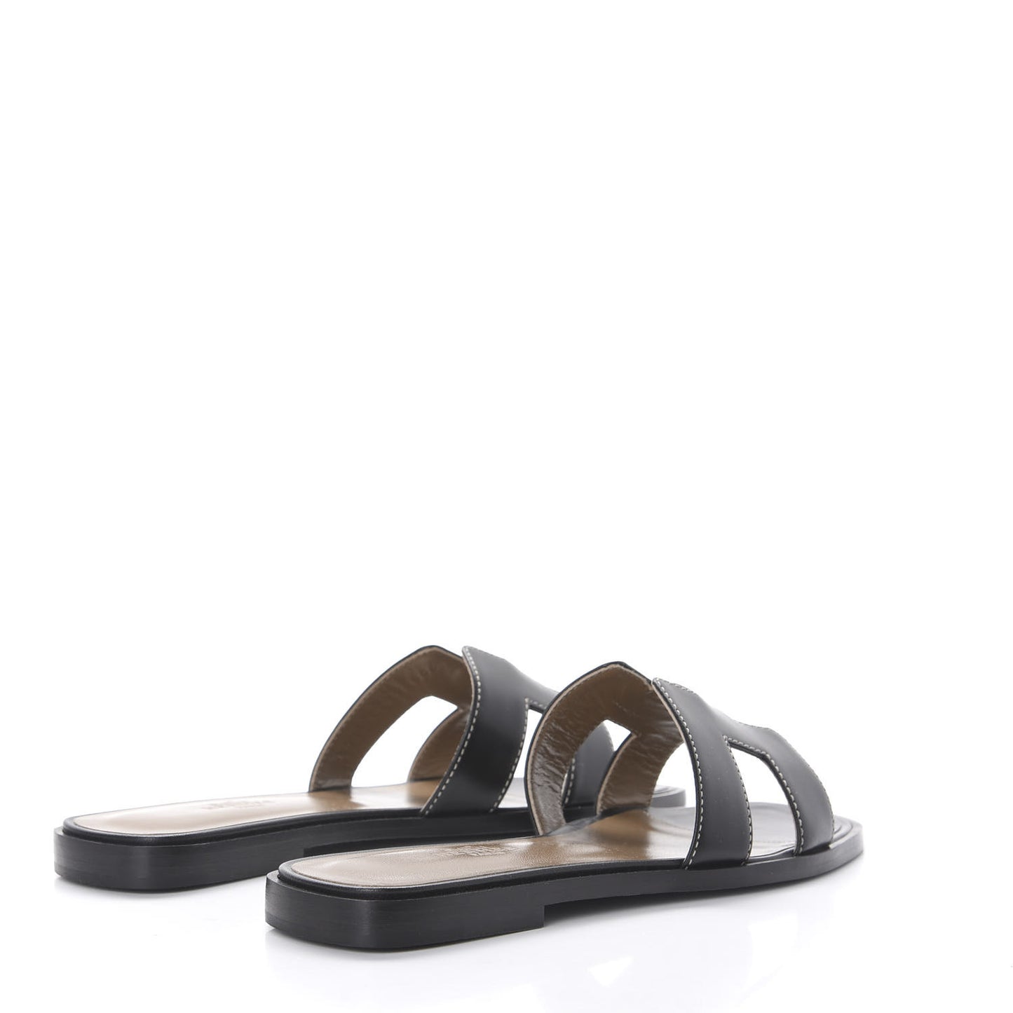 Box Calfskin Oran Sandals 36 Black