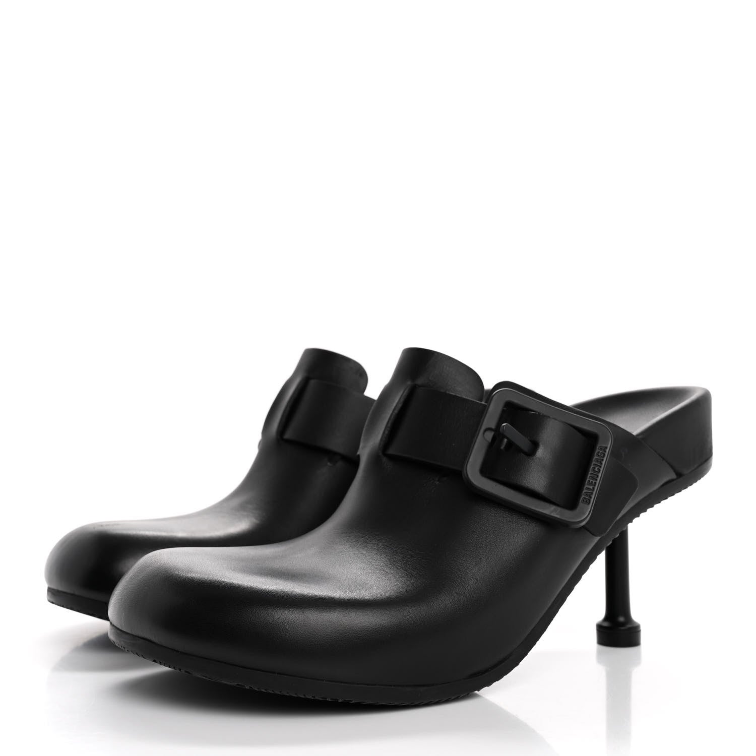 Balenciaga Calfskin Mallorca 80mm Mules 37 Black 4 of 14