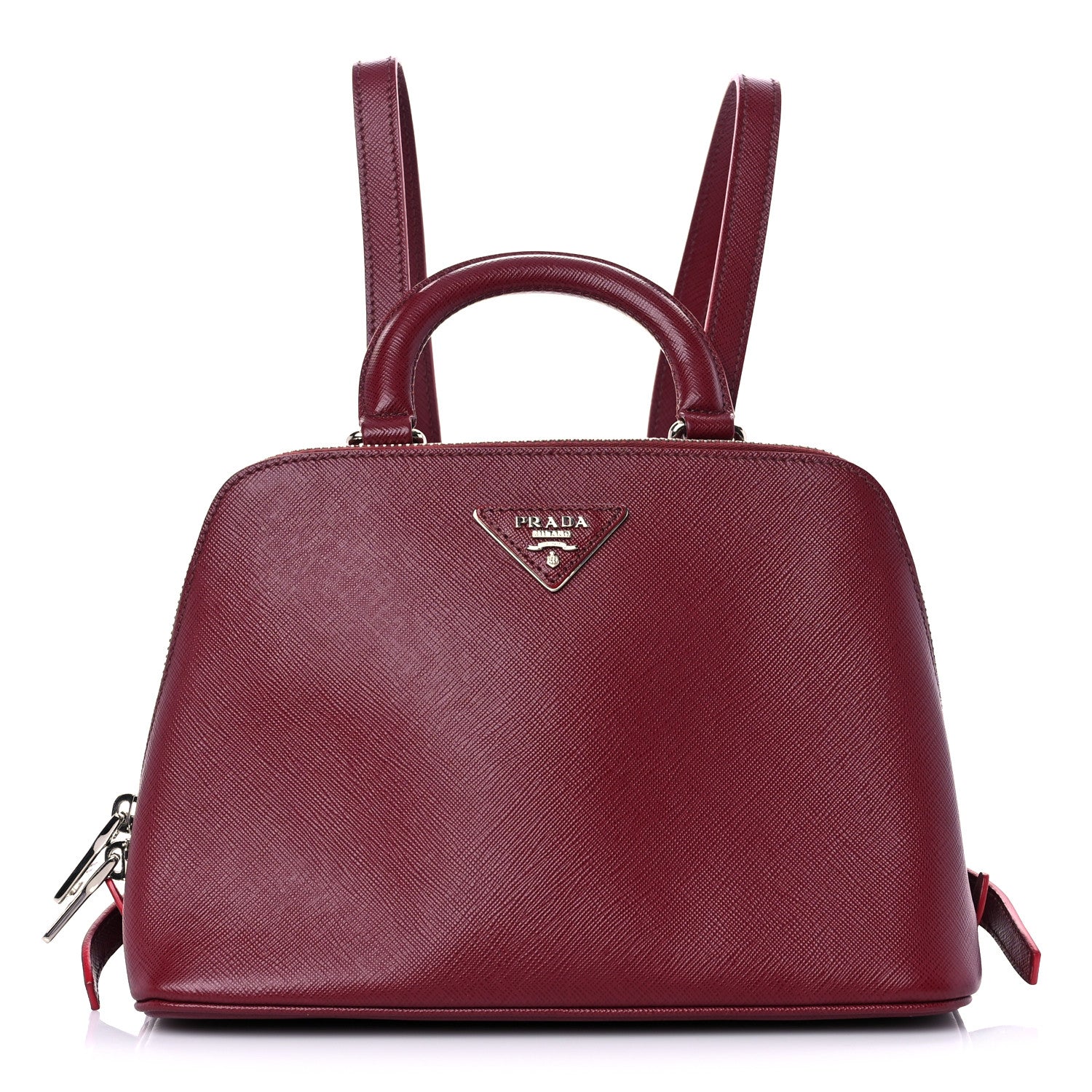 Prada Saffiano Lux Promenade Backpack Cherry 1 of 11