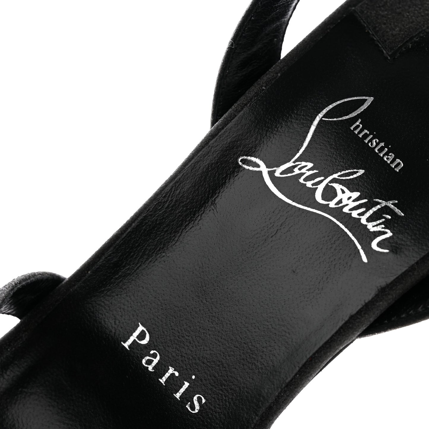 Glitter Calfskin Emilie 100 Slingback Sandals 39.5 Black