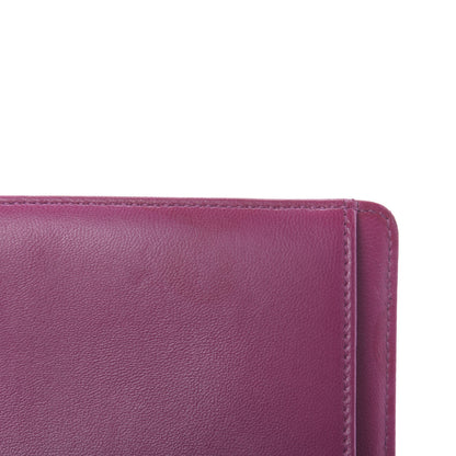 Chanel Lambskin Camellia Embossed Yen Wallet Fuchsia 11 of 12