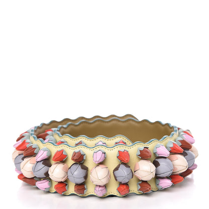 Fendi Calfskin Lambskin Rosebud Studded Strap You Multicolor 2 of 6