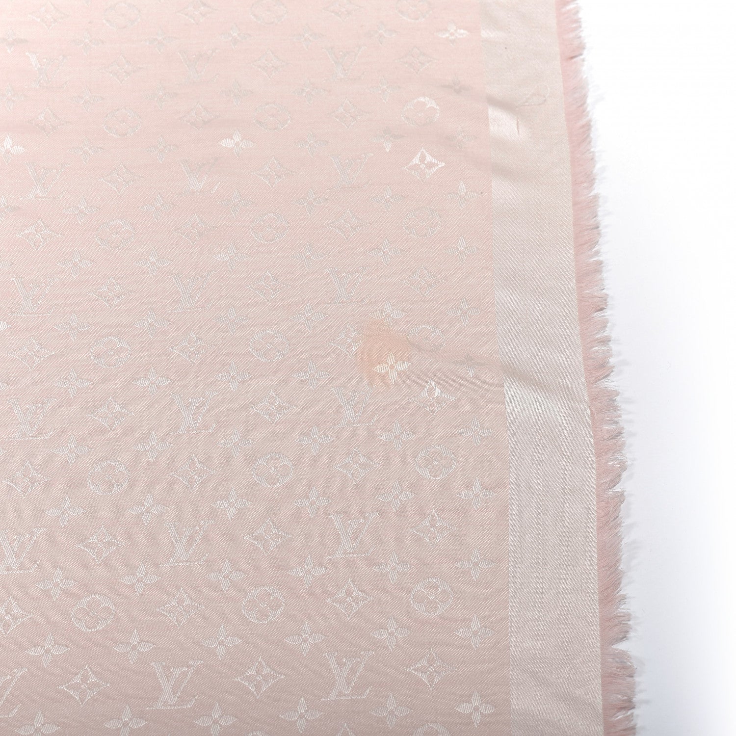 Louis Vuitton Silk Wool Monogram Shawl Rose 4 of 6