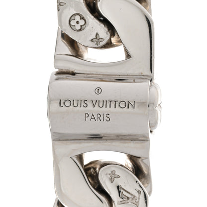 Louis Vuitton Metal Enamel Crystal Soapy Chain Necklace Silver Gold 7 of 10