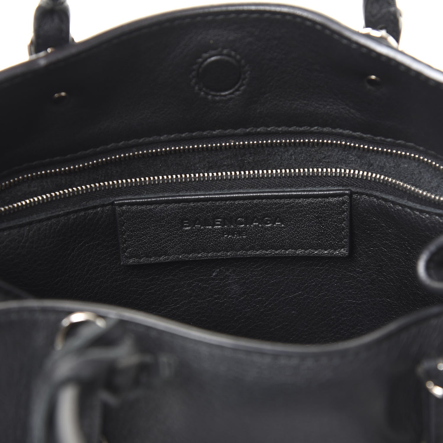 Balenciaga Veau Papier A6 Zip Around Tote Black 8 of 10